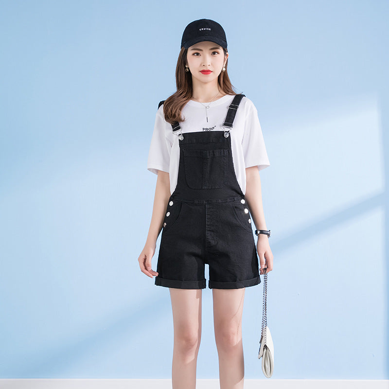 Women's Fashion Loose Denim Bib Pants