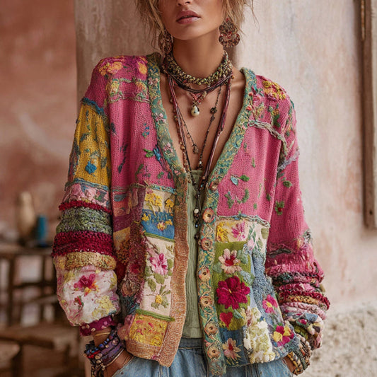 Womens Digitally Printed T-shirt Cardigan