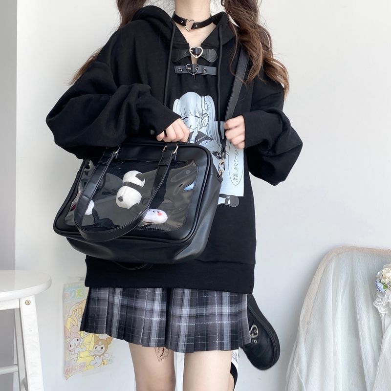 Transparent Badge Cartoon Backpack