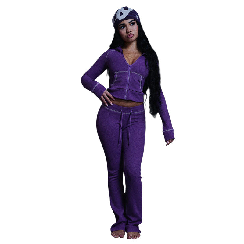 Stylish  Chic Casual Commuter Hoodie And Pants Set For Women