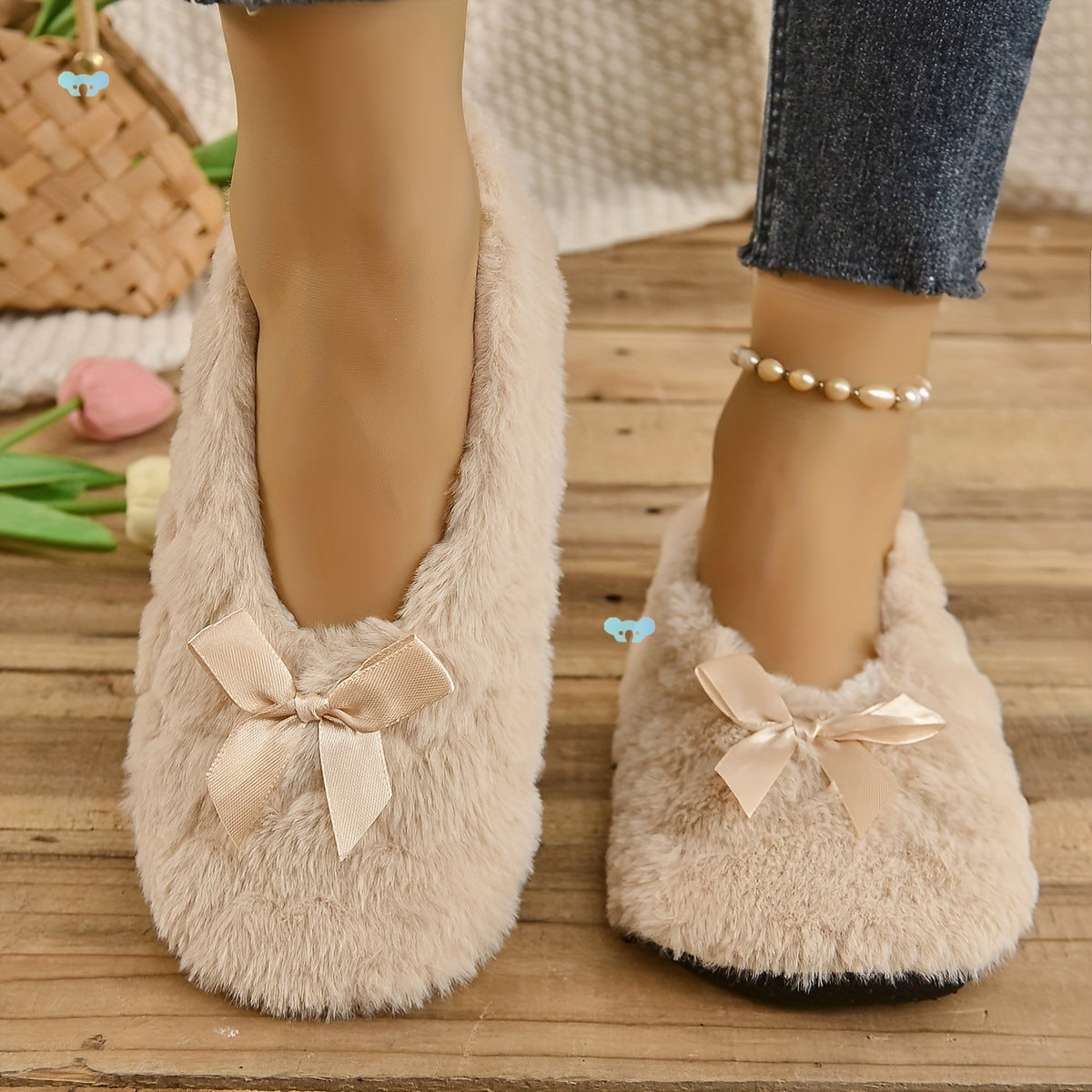 Women's Indoor Comfortable Breathable Warm Closed-toe Slippers Soft