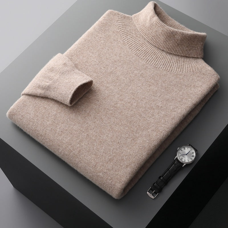 Men's High Lapel Pullover Autumn And Winter Loose Knitted