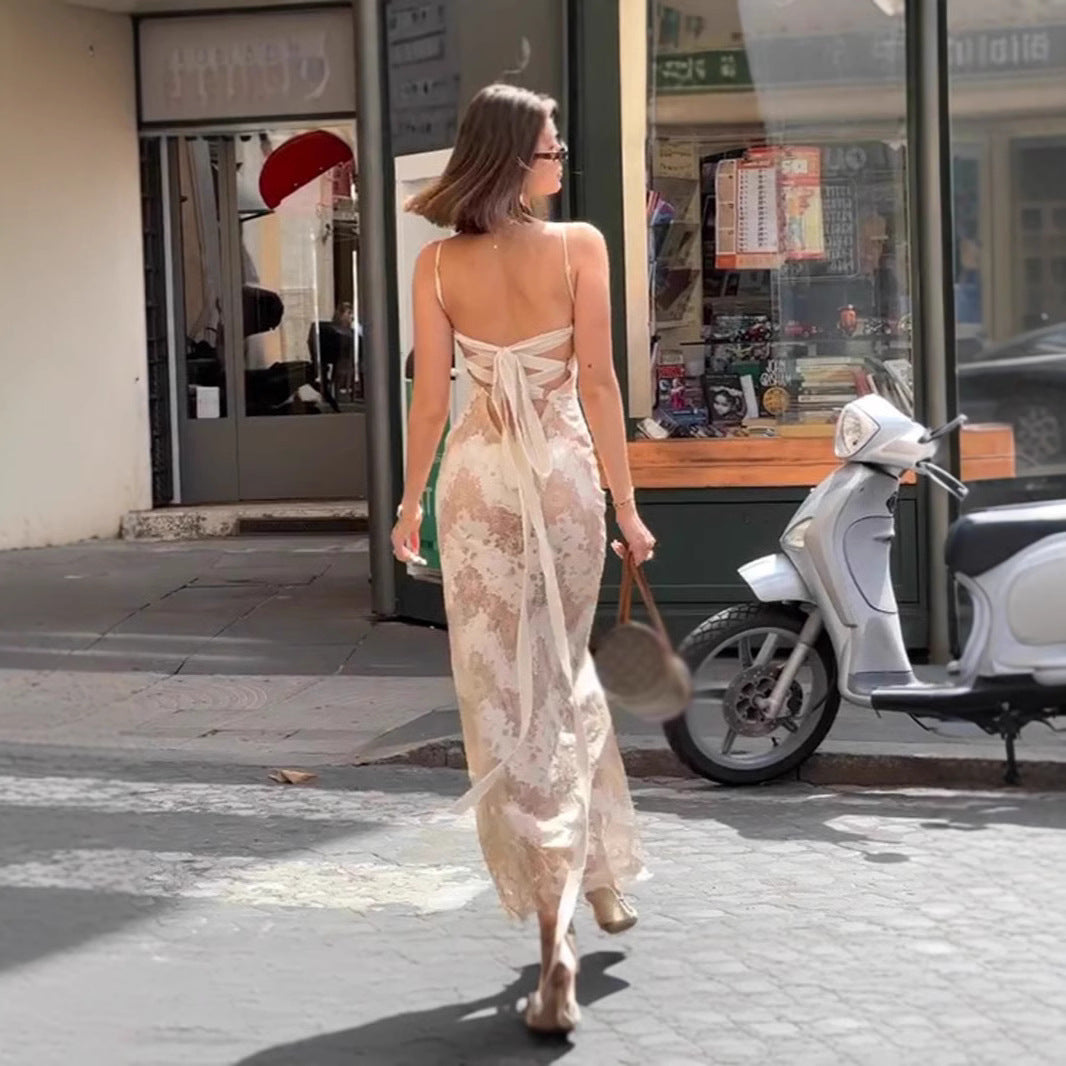 Sophisticated Vintage Slip Maxi Dress