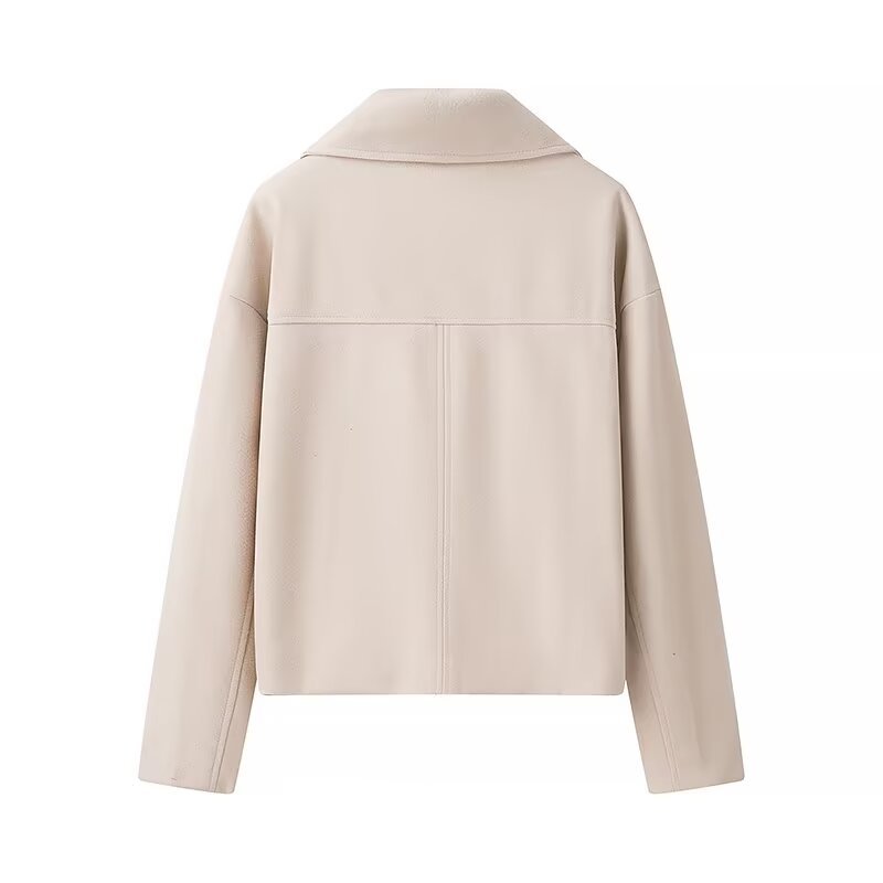 Fashion Casual Plus Size Lapel Double Breasted Woolen Coat Top
