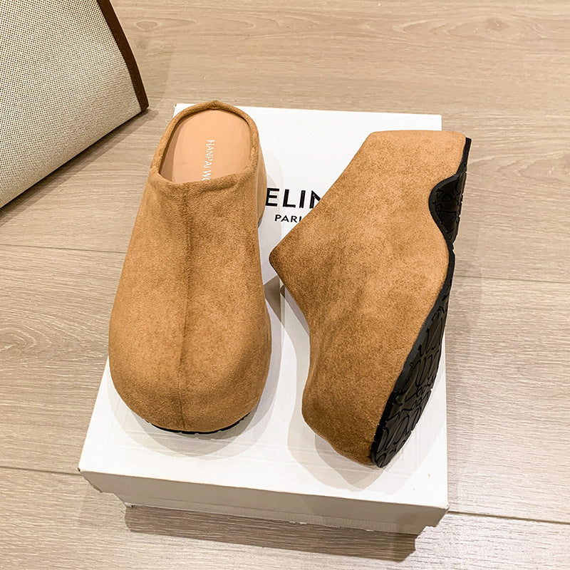 Womens Height-Boosting Outerwear Bokken Slippers For Short Stature