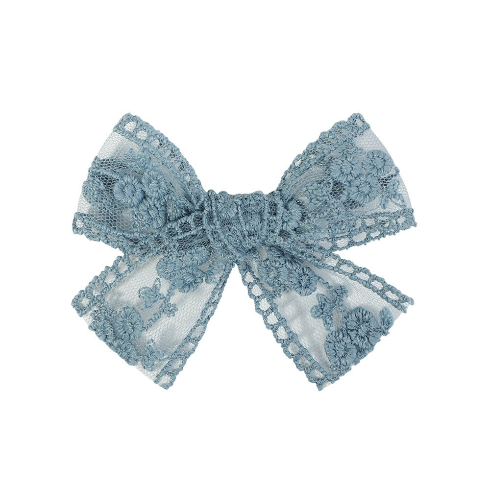 Children's Bow Lace Embroidery Barrettes