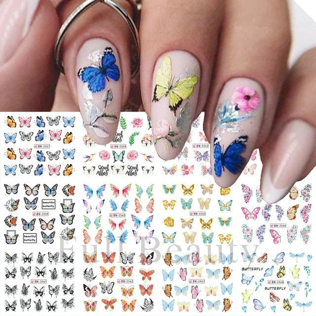 Cartoon Animal Nail Beauty Water Printing Stickers