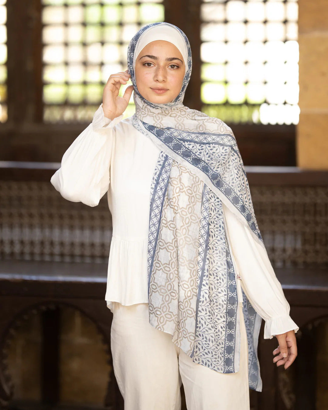 Satin Printed Hijab Printed Shawl Headscarf