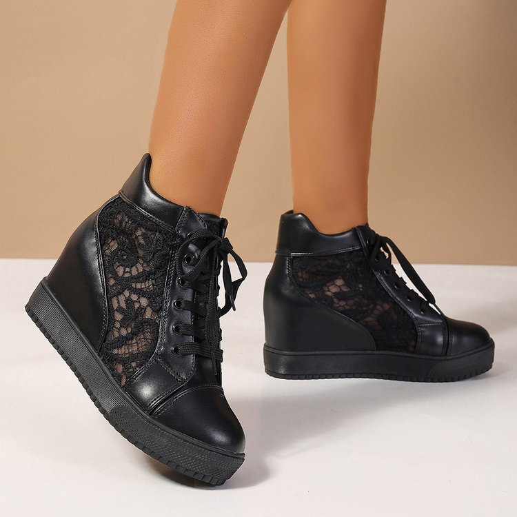 White Shoes Lace Breathable Shoes