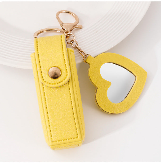 Small Mirror Lipstick Pack Keychain Pendant
