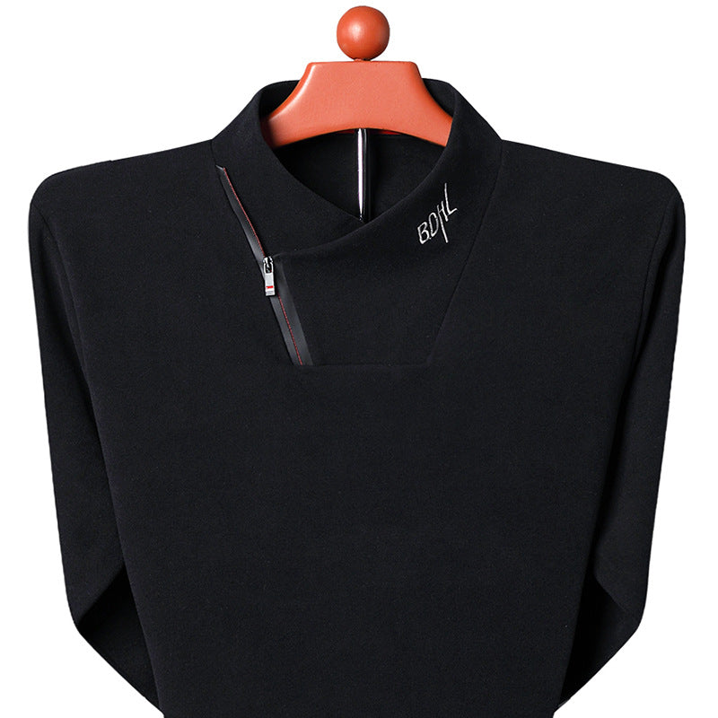 Dobbeltsidet fløjl langærmet sweater til mænd