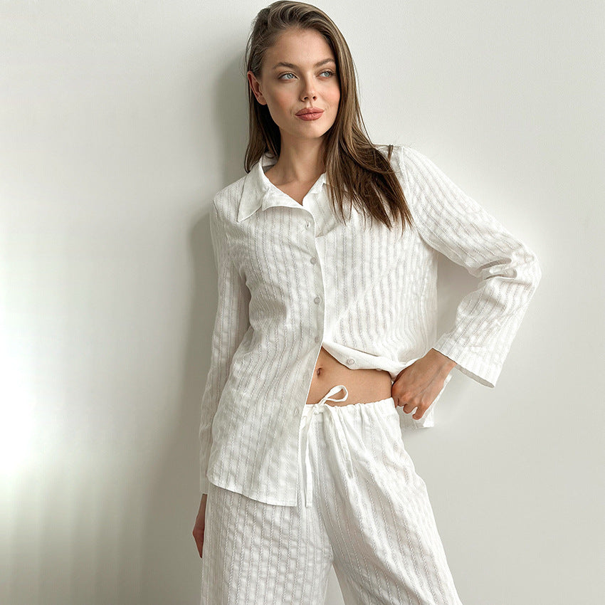 Womens Cotton Silk Loungewear With Long Sleeves And Long Pants Suitable For Both Home And Outdoor Wear