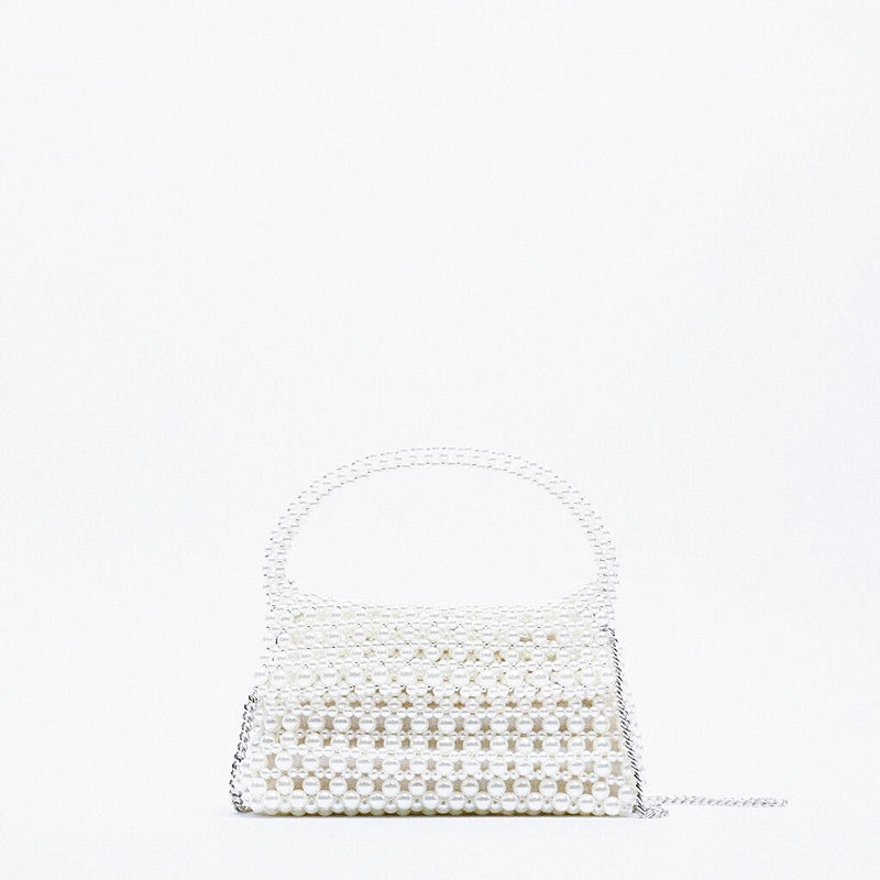 New Pearl Braided Shoulder Crossbody Bag
