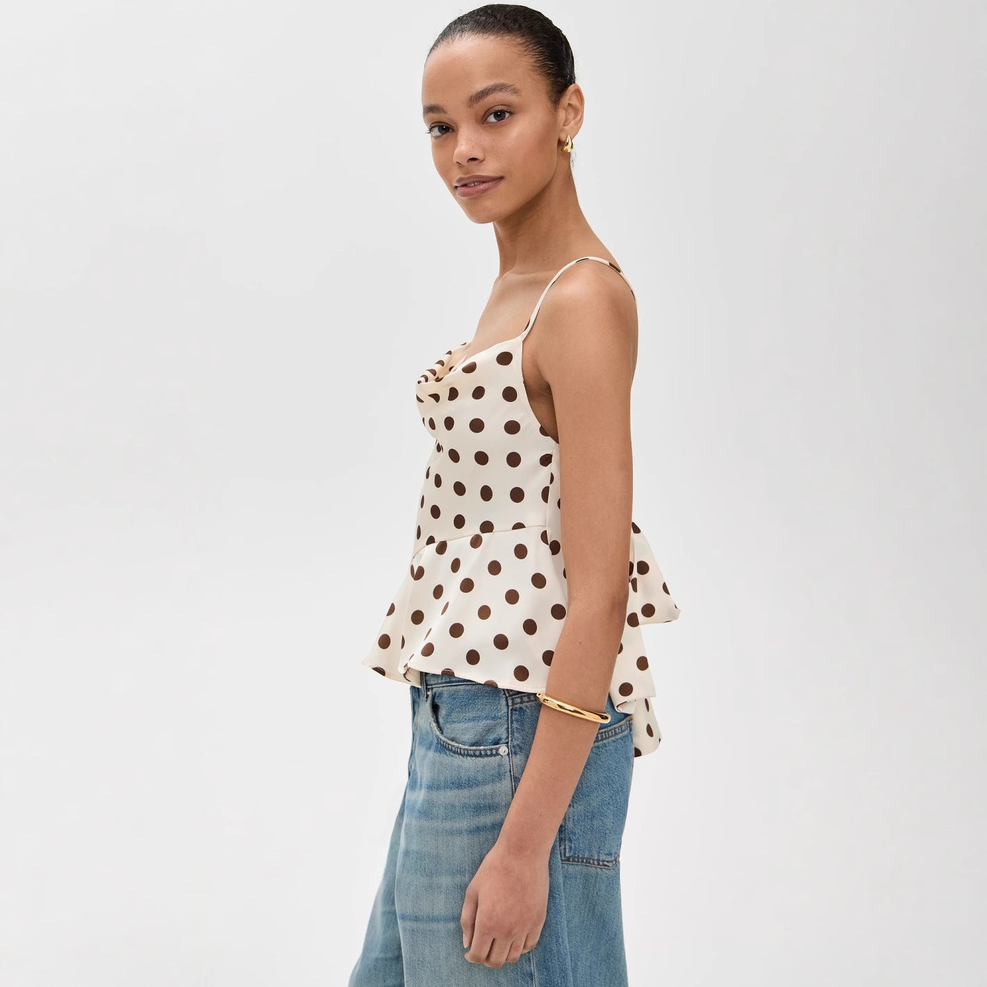 Women's Polka Dot Thin Shoulder Camisole