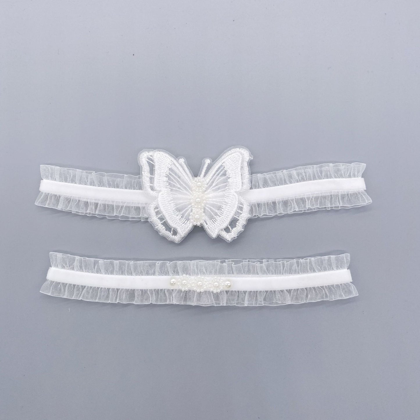 Butterfly Pearl Garter Sexy Elastic Leg Ring