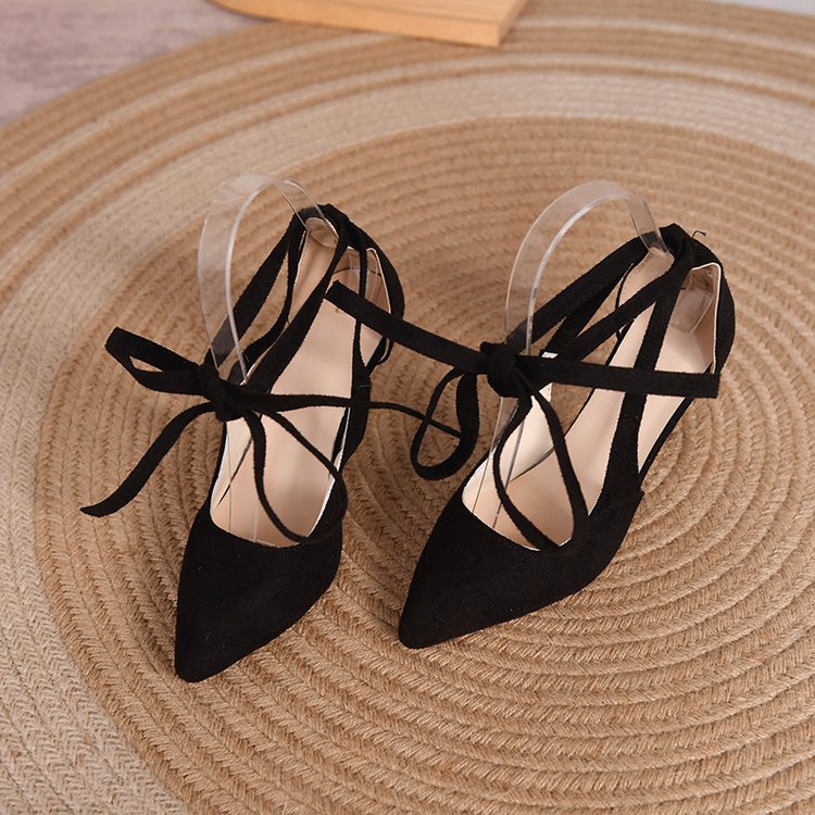 Women's Shoes Fat Toe Head Spring Lace Sheet