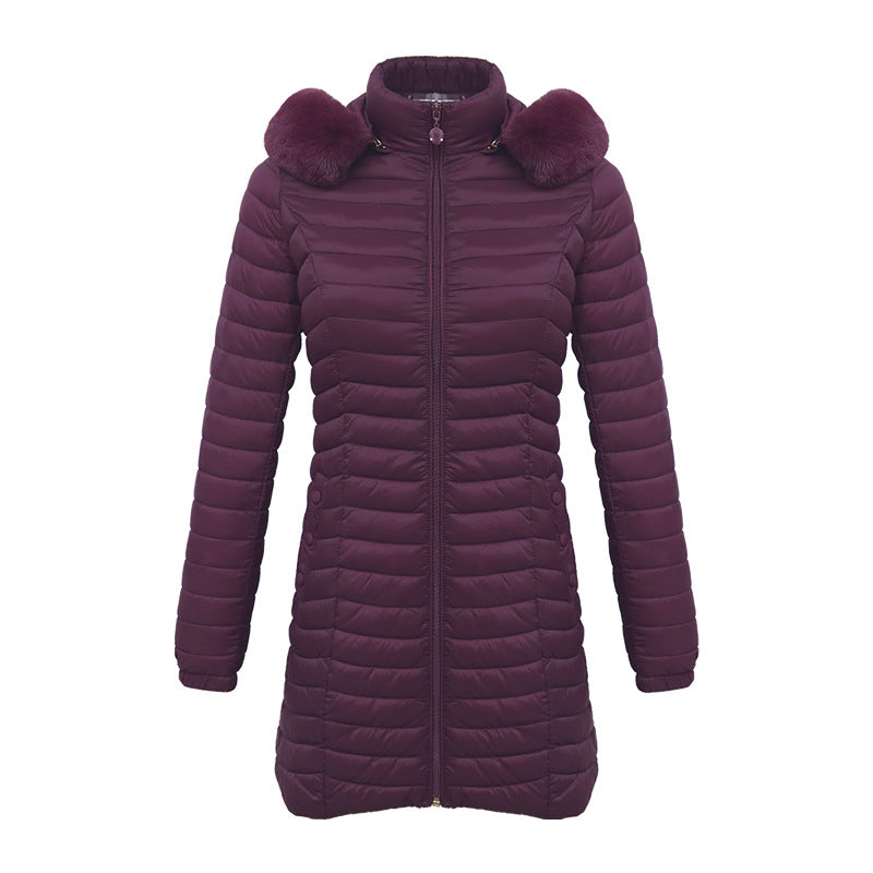 Winter Long Parka Ultra-light Liner Women's Quilted Cotton Coat