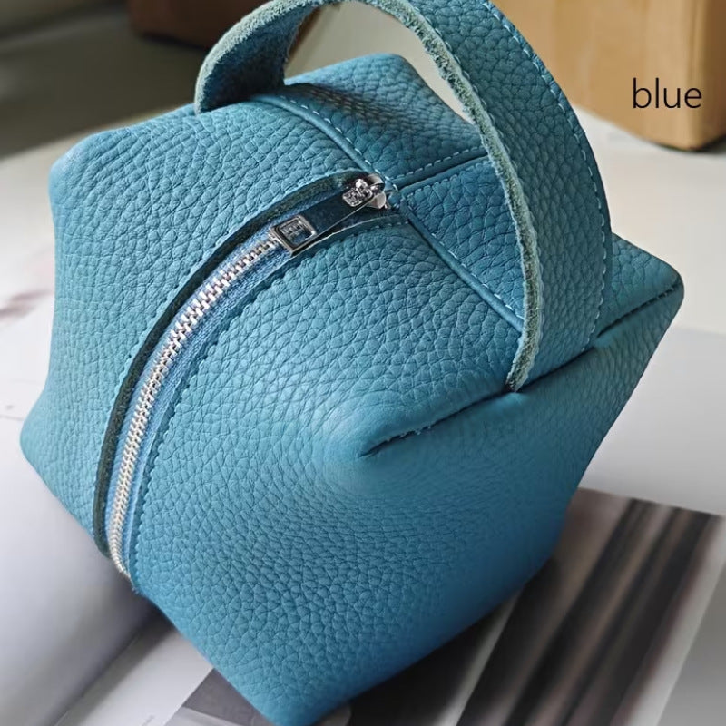 Womens Square Bread-Shaped Cosmetic Skincare Organizer Waterproof Toiletry Bag