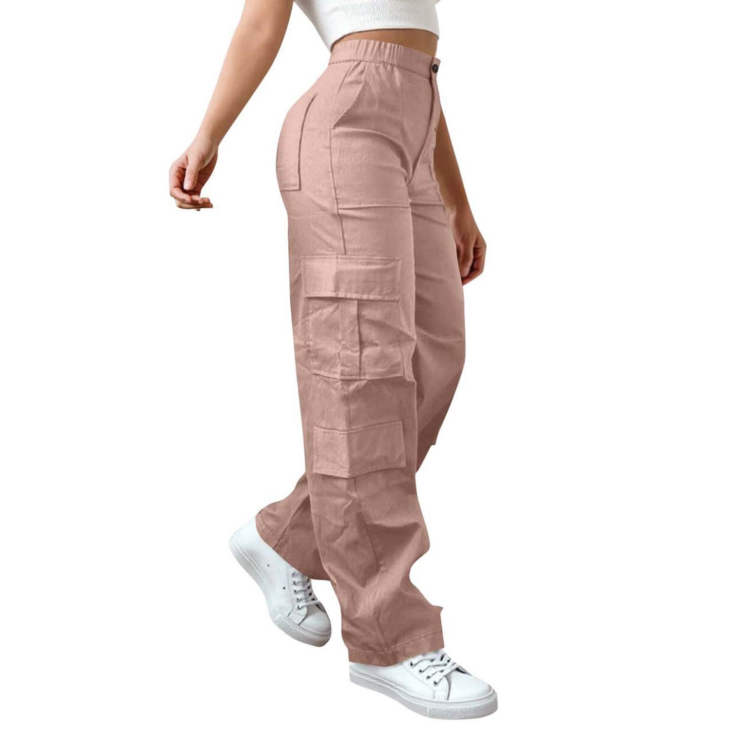 Waist Button Strip Zipper With Pockets Outdoor Mountaineering Leisure Overalls Trousers