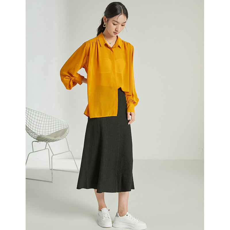 Women's Autumn And Winter Mid-length Half-length New Pleated Skirt