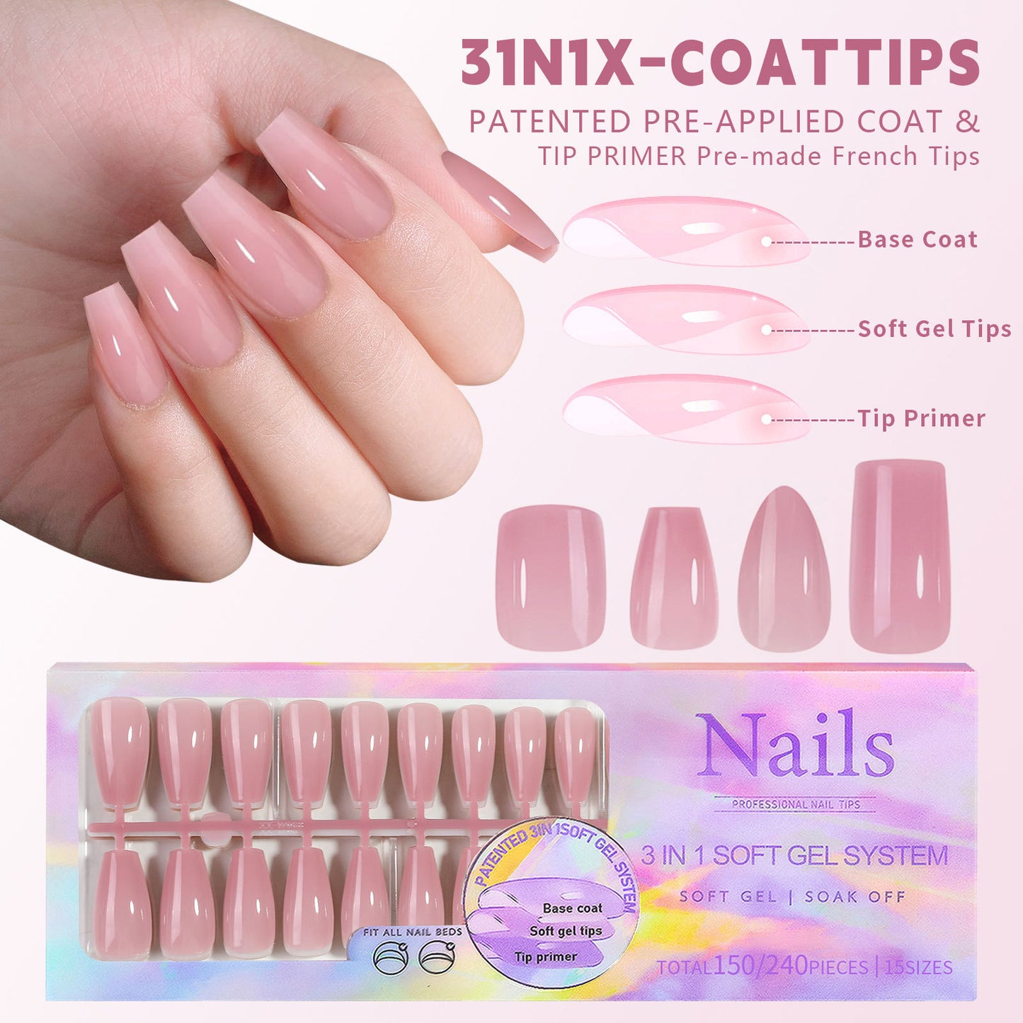 Nude Seamless Wear Armor Removable Nail Stickers
