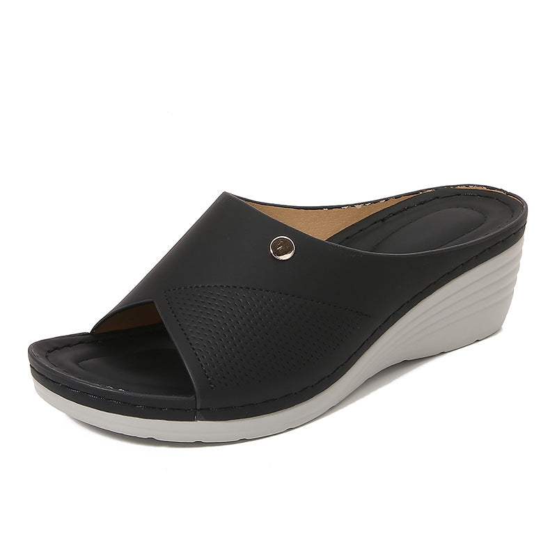 Spring And Summer Fashion Casual Wedge Beach Outdoor Slippers