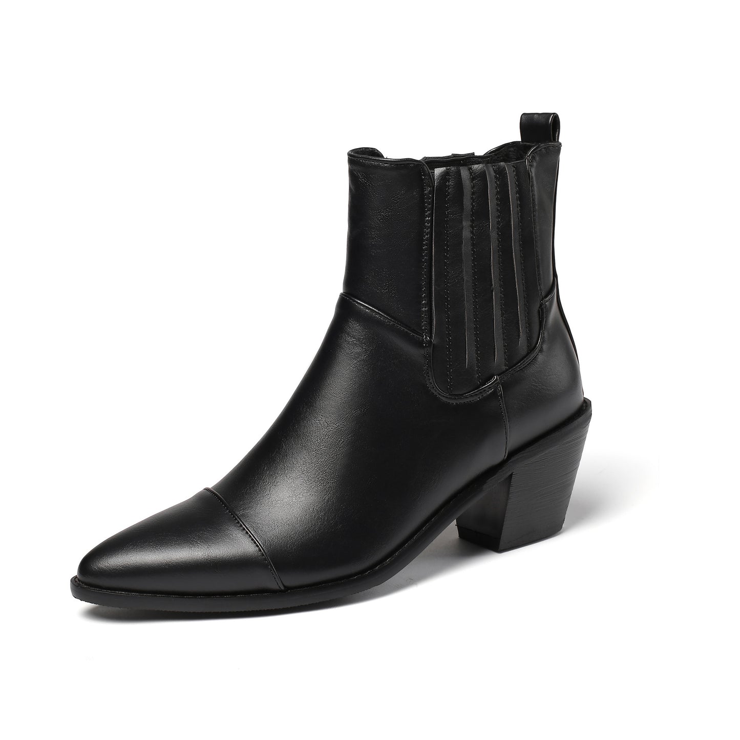 Women's Mid-heel Low-top Solid Color Martin Boots