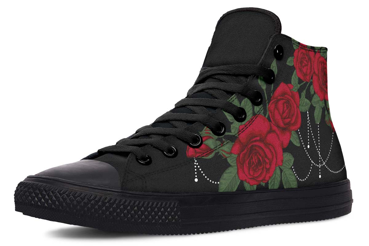 Men's And Women's Fashion Color Printing High-top Canvas Shoes