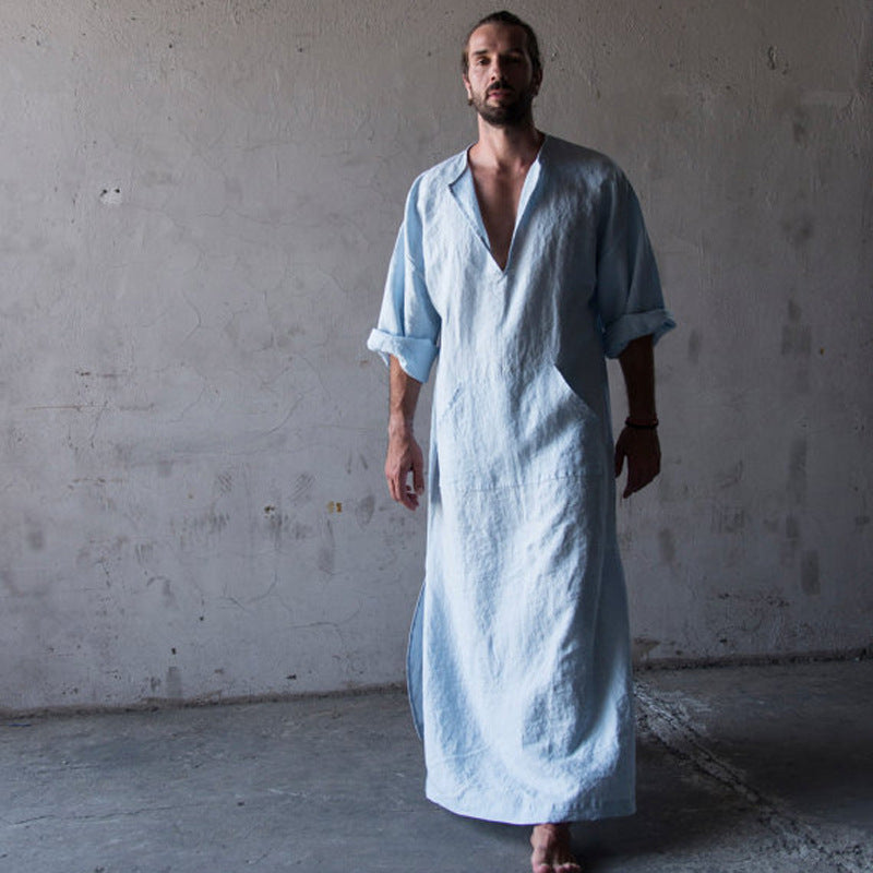 Men's Long Summer Thin Robe