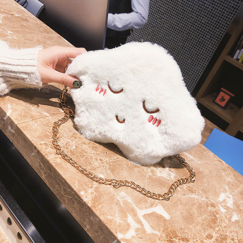 Plush Bag Cloud Chain Shoulder Bag