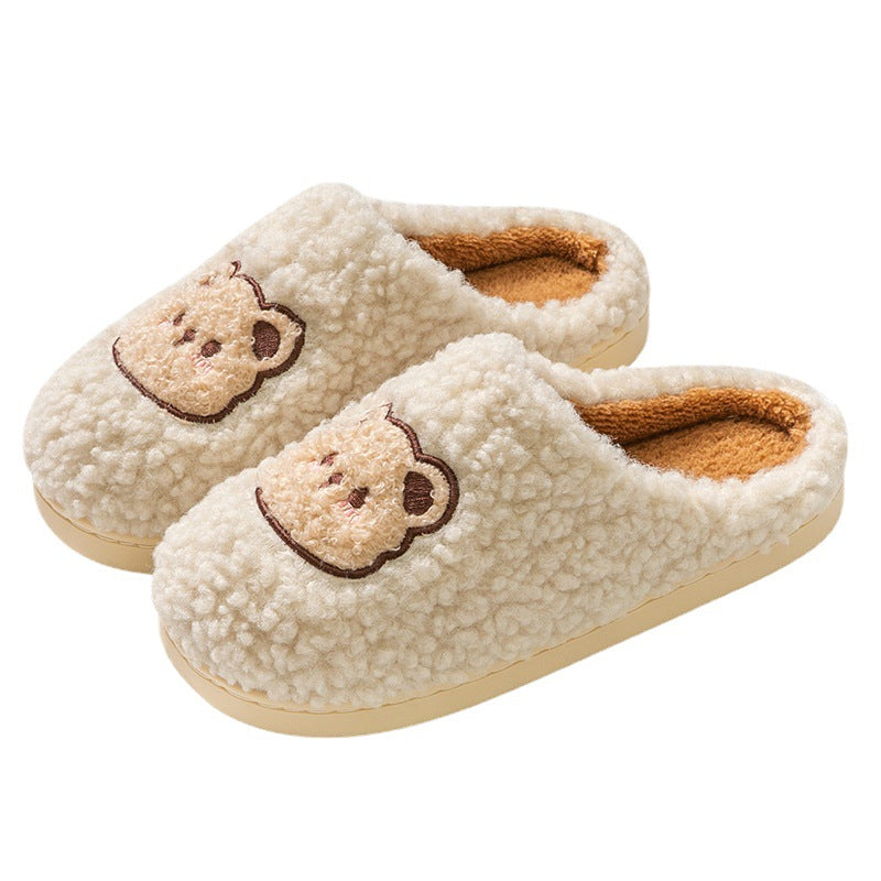 Velvet Thermal Non-slip Household Cotton Slippers