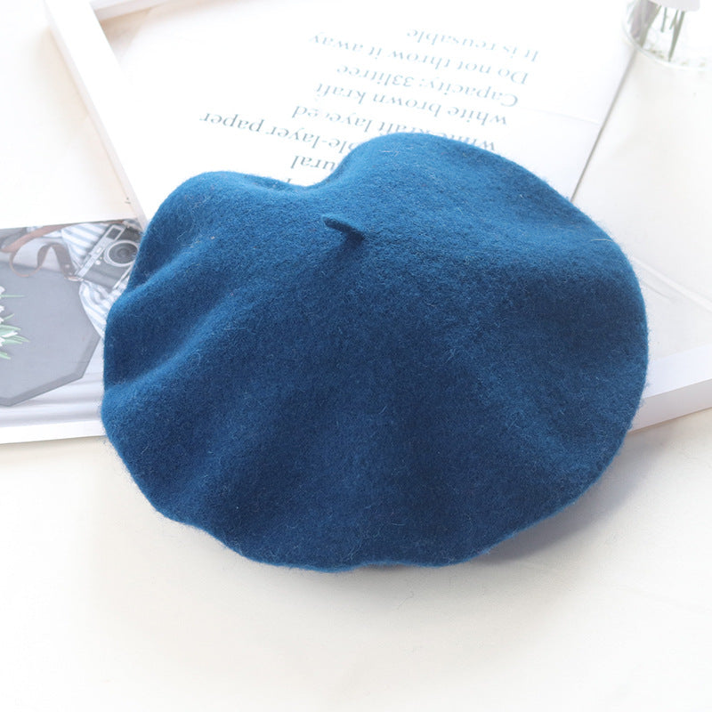 Children's Fashion Retro Warm Painter Woolen Knitted Hat