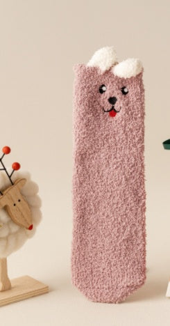 Three-dimensional Cartoon Soft Home Floor Socks In The Tube