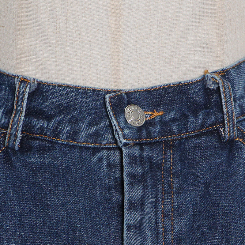 Women's Irregular Washed Denim Skirt