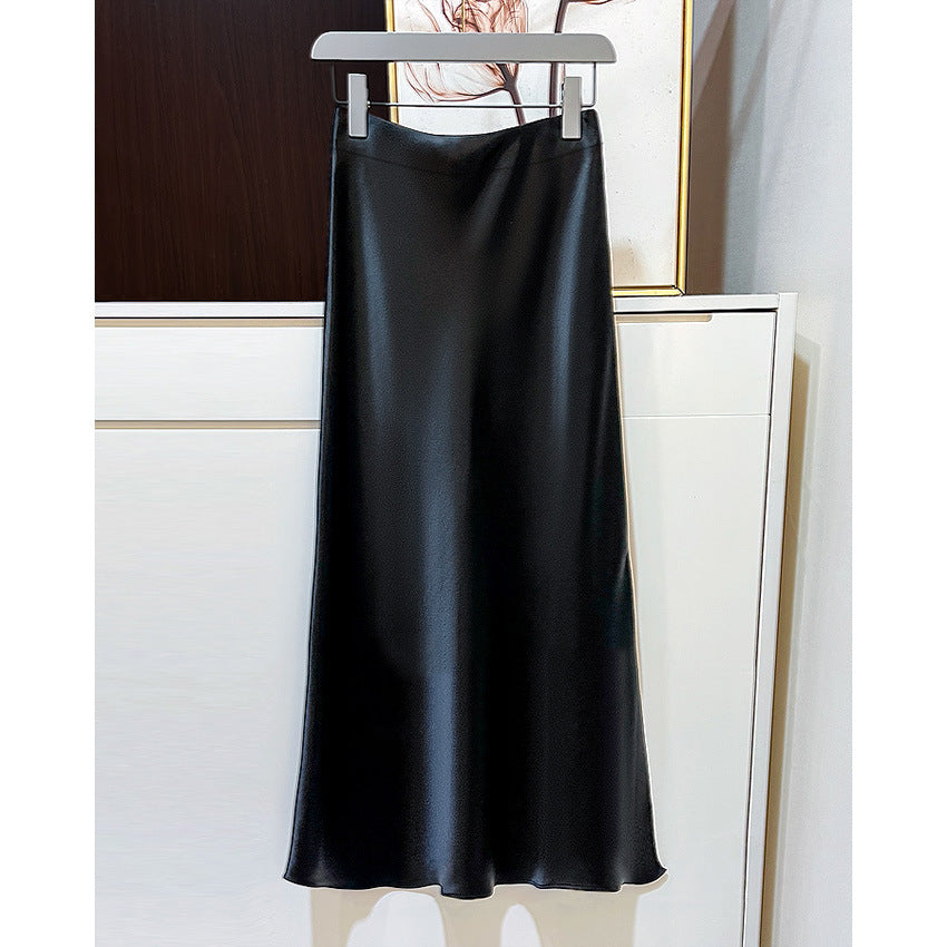 Elegant Draping High-waisted Skirt For Women