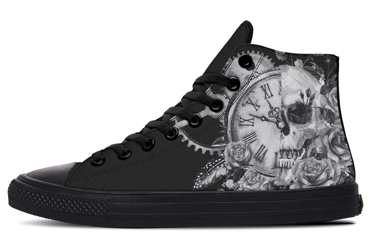 Men's And Women's Fashion Color Printing High-top Canvas Shoes