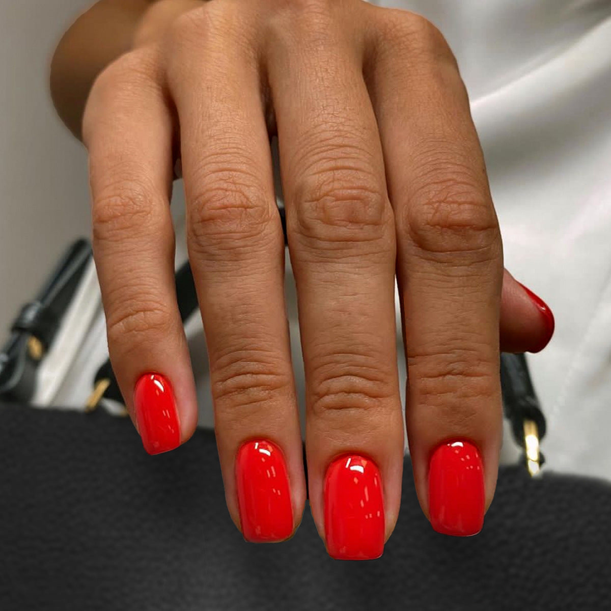 Short Square Solid Color Nail Shaped Piece Wear Armor