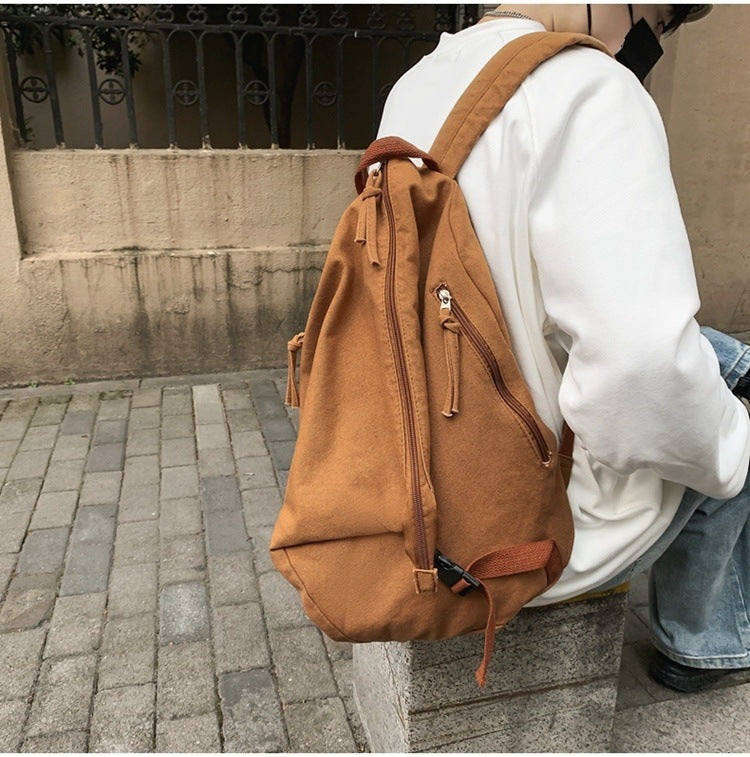 Retro Large Capacity Student Schoolbag For Men