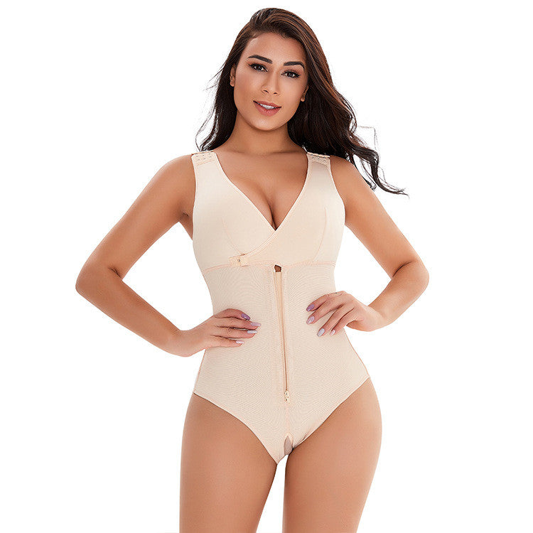 Adjustable Breastfeeding High Waist Abdomen Hip Lift Jumpsuit