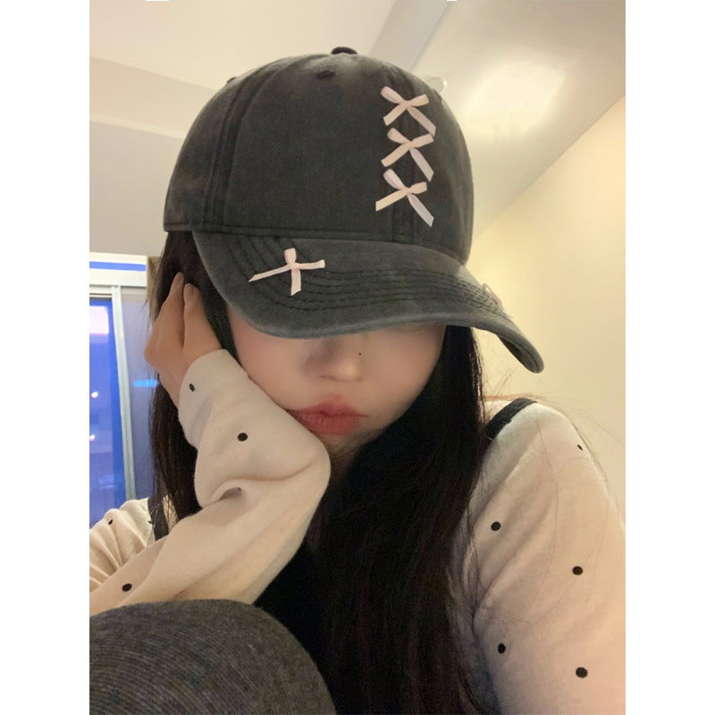 Women's Fashionable All-match Sweet Bowknot Baseball Hat