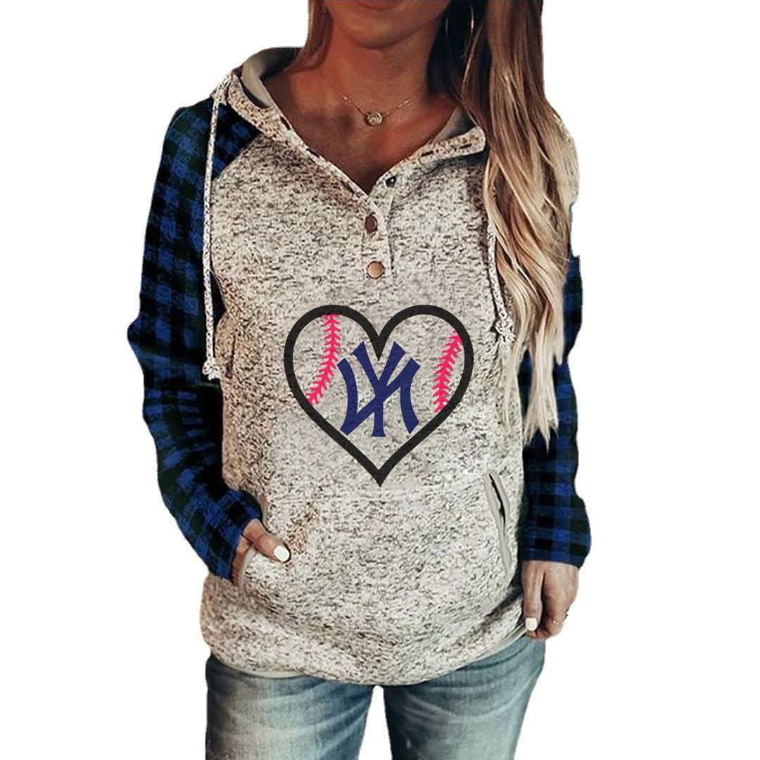 Autumn And Winter Gray Printing Women's Sweater
