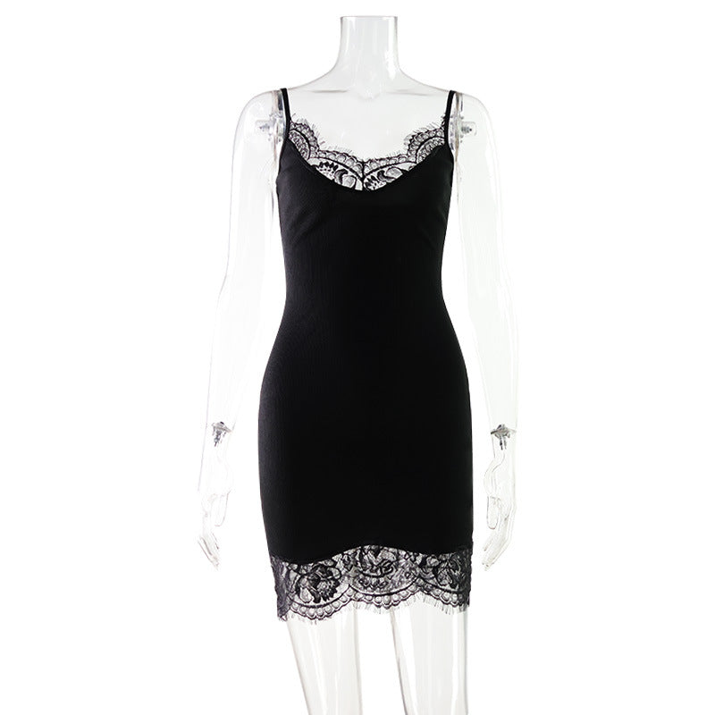Strapless Lace Panel Seduction Dress