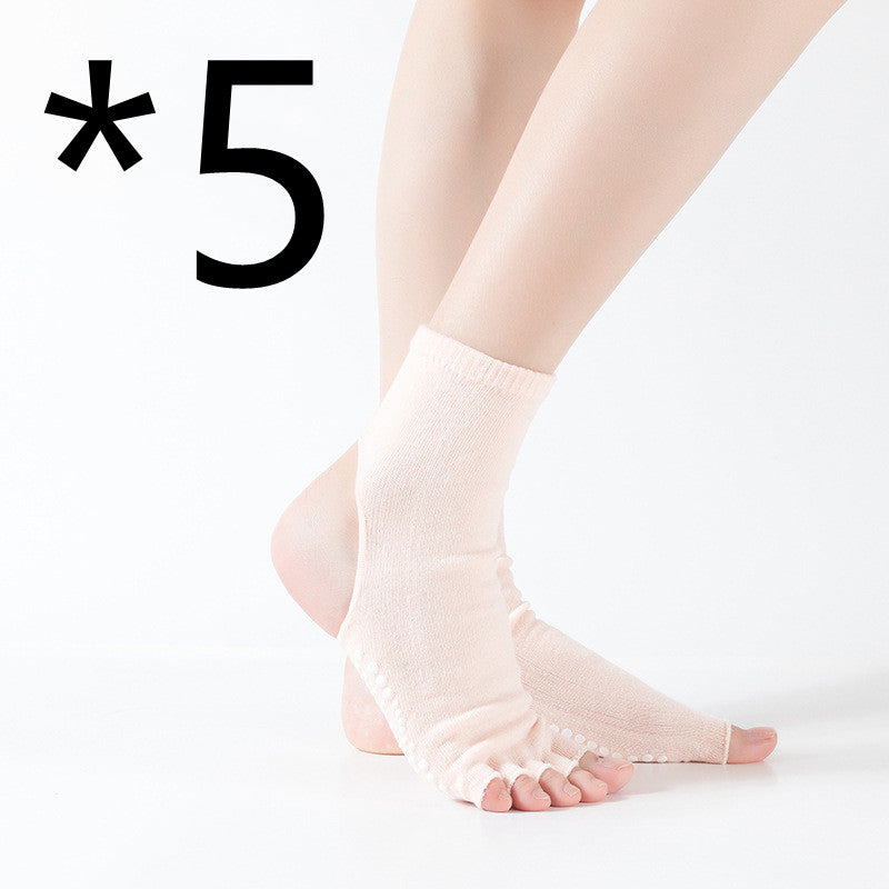 Women's Mid-tube Five-finger Split-finger Yoga Socks