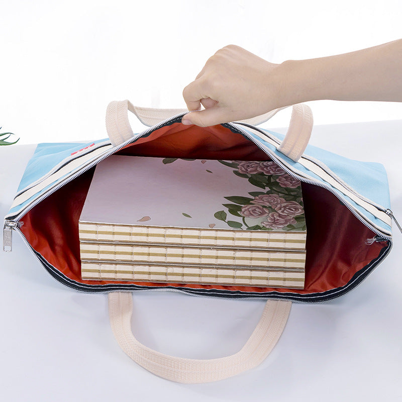 Colorful Zipper Large Capacity Art Bag