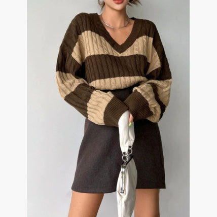 Women's Knitted Sweater Lazy Loose All-matching Top