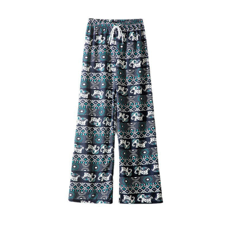 Summer Thin High Waist Drooping Straight Loose Casual Pants Mop Pants