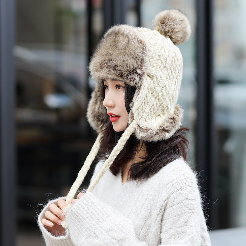 Outdoor Ladies Versatile Knitted Sweater Hat