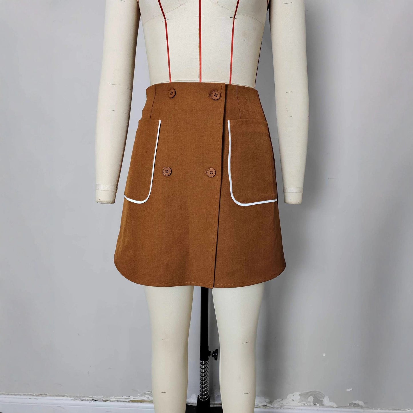Women's A-line High-waisted Figure-flattering Skirt
