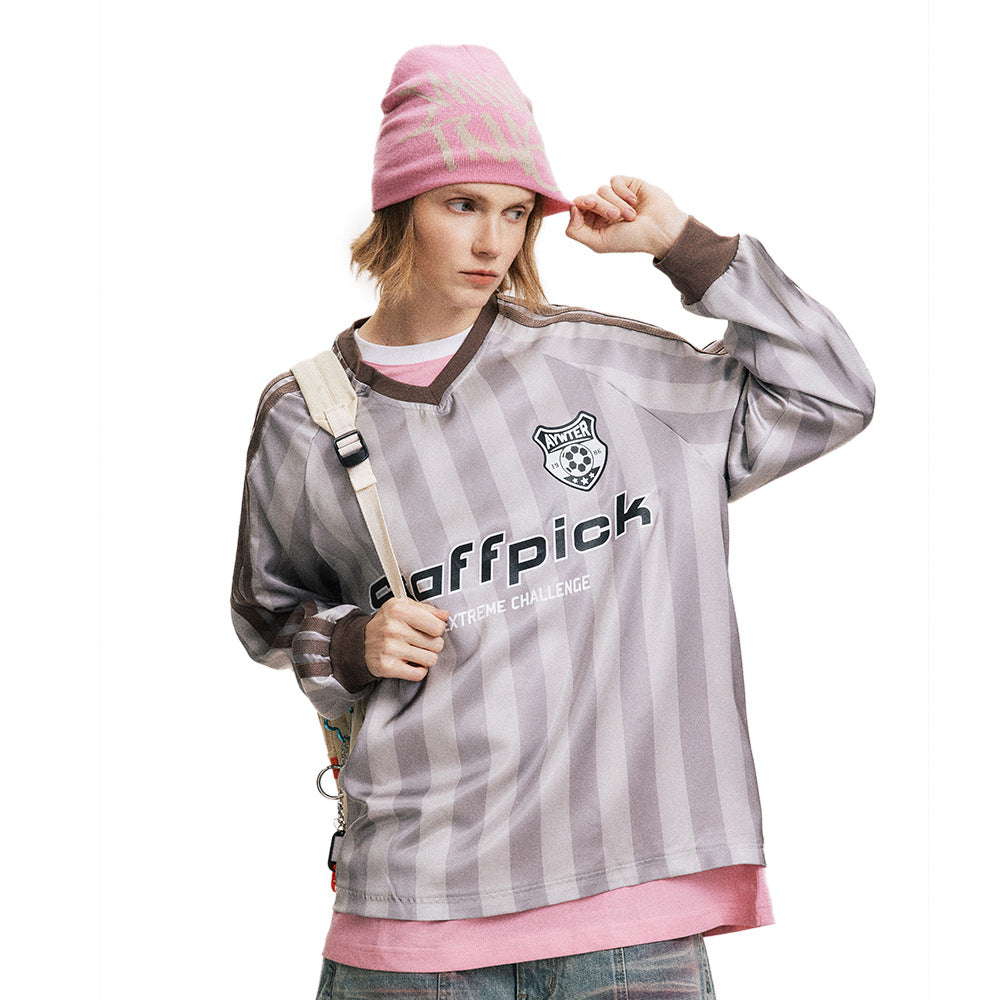 American Sports Loose Men's And Women's Side Striped Top
