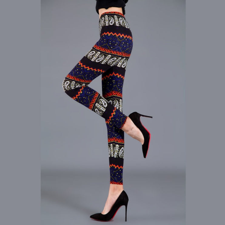 Fashion Women's Printed Stretch Legging Trousers